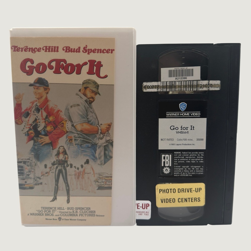 Go For It VHS 1983 Terence Hill Bud Spencer Warner Home Video Hi-Fi Clamshell